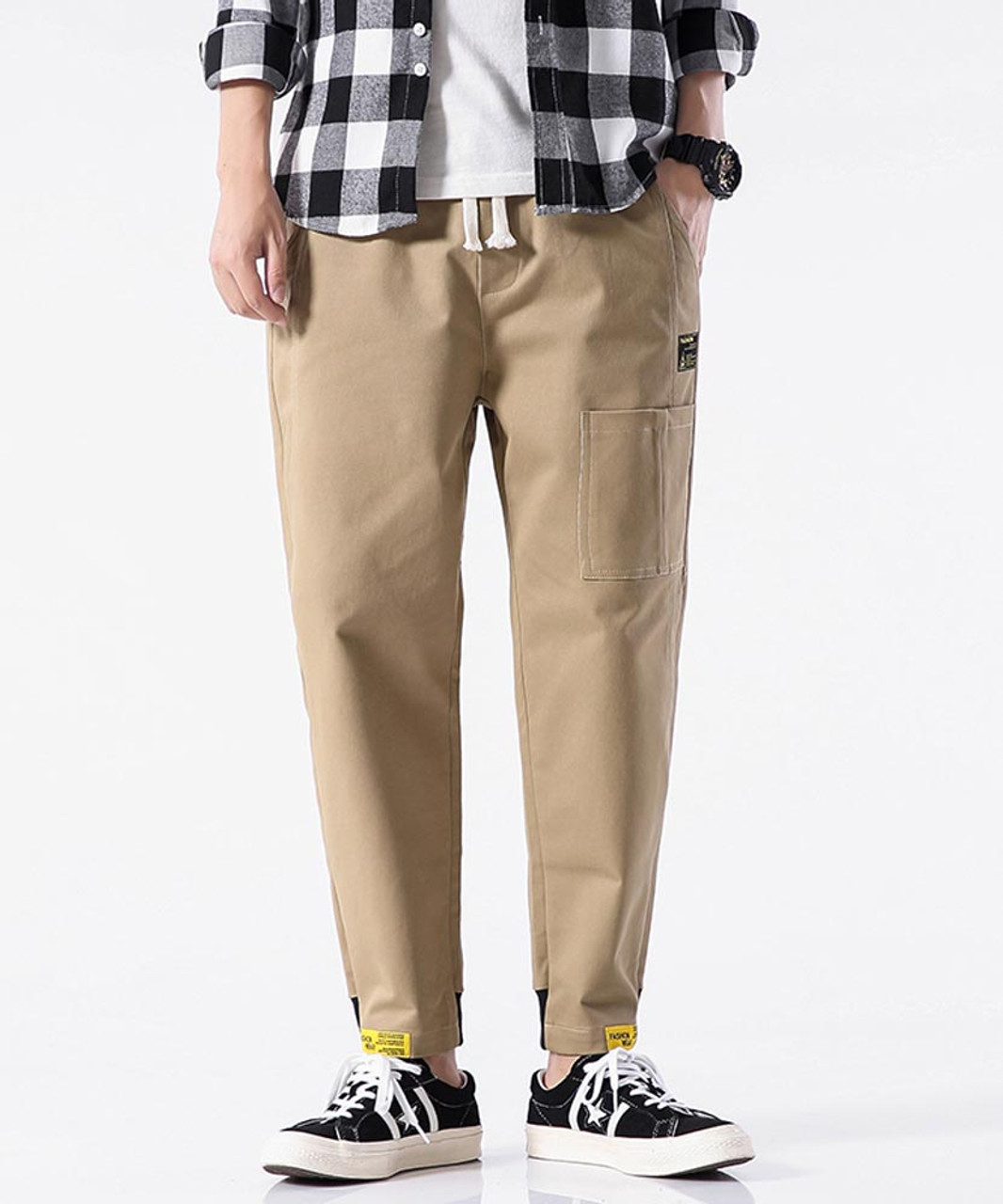 khaki sweatpants mens