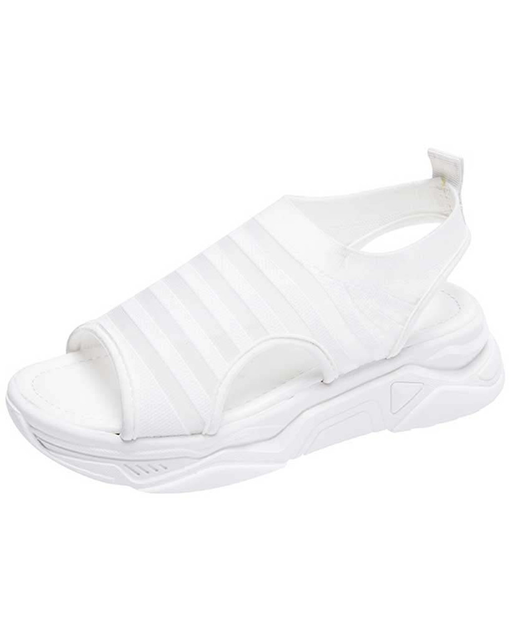 white line sandals