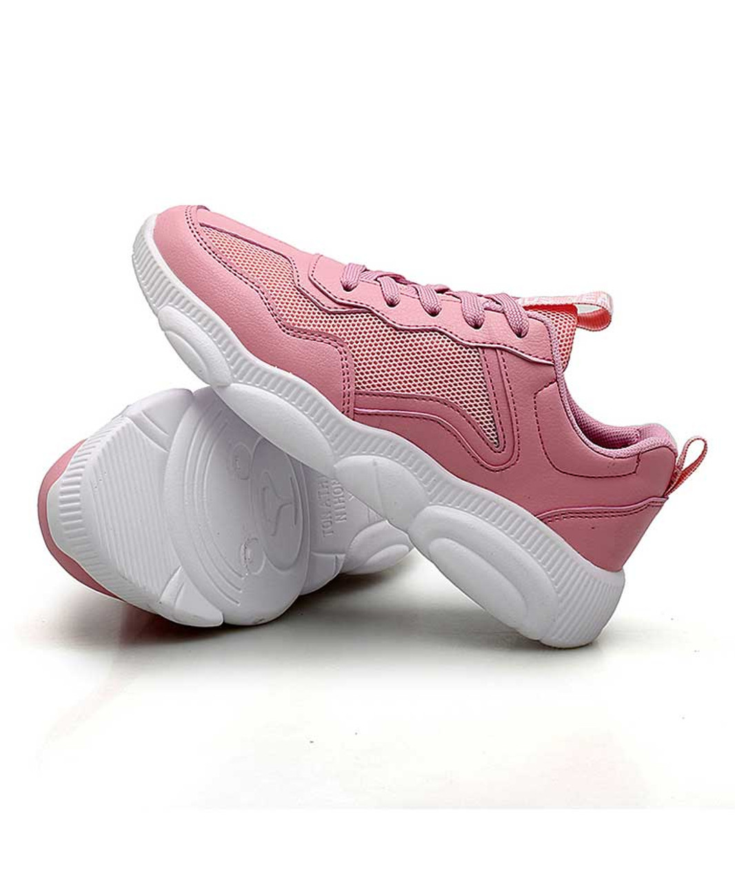 Pink simple plain mesh vamp shoe sneaker | Womens shoe sneakers online ...