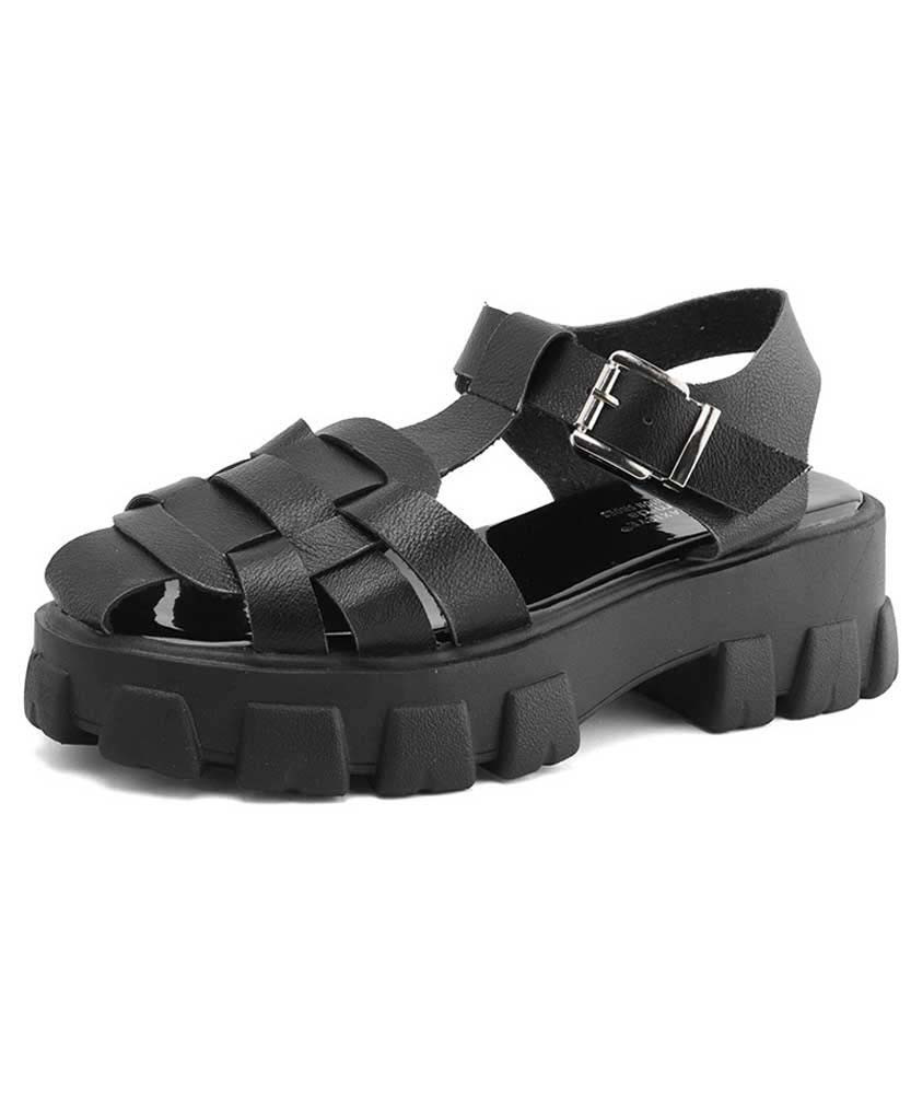 buckle platform shoes