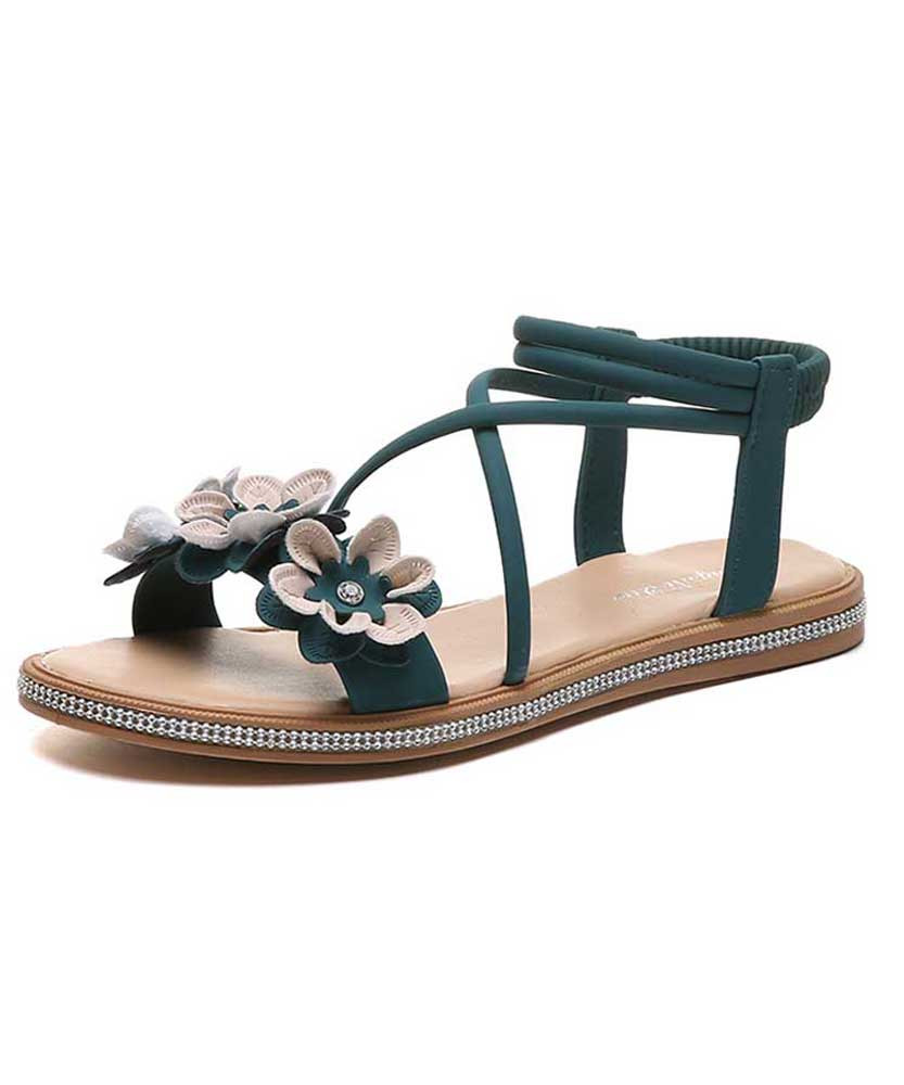 green cross sandals