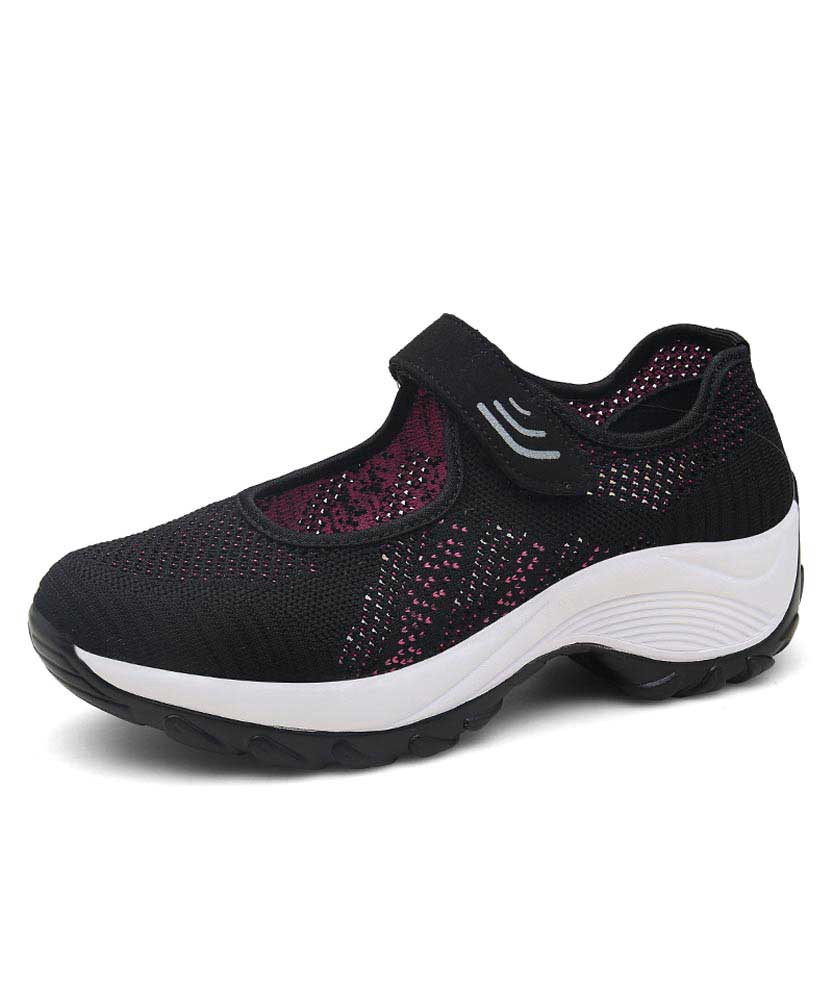 womens black velcro sneakers