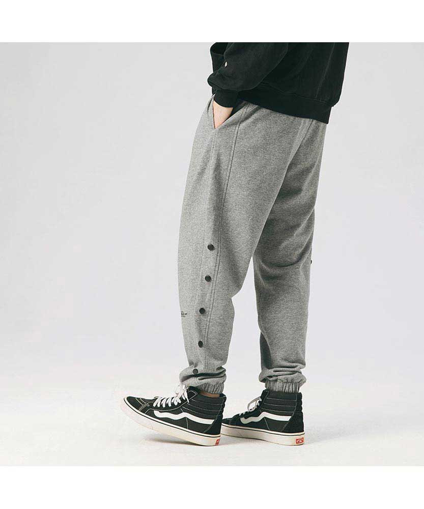 side button track pants mens