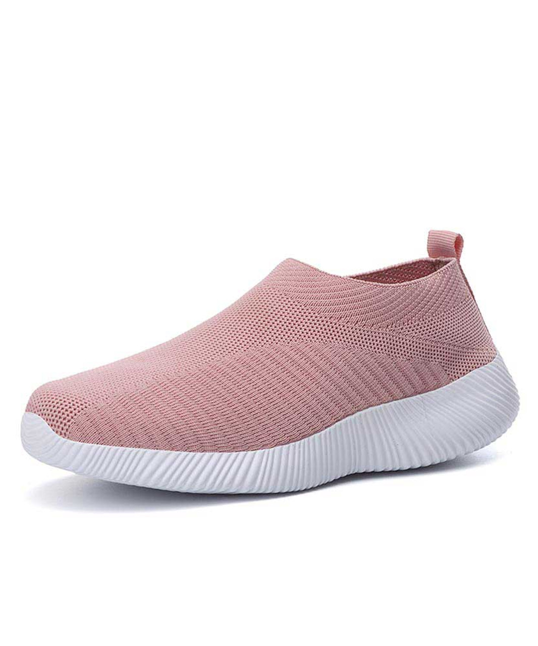 womens pink slip on sneakers