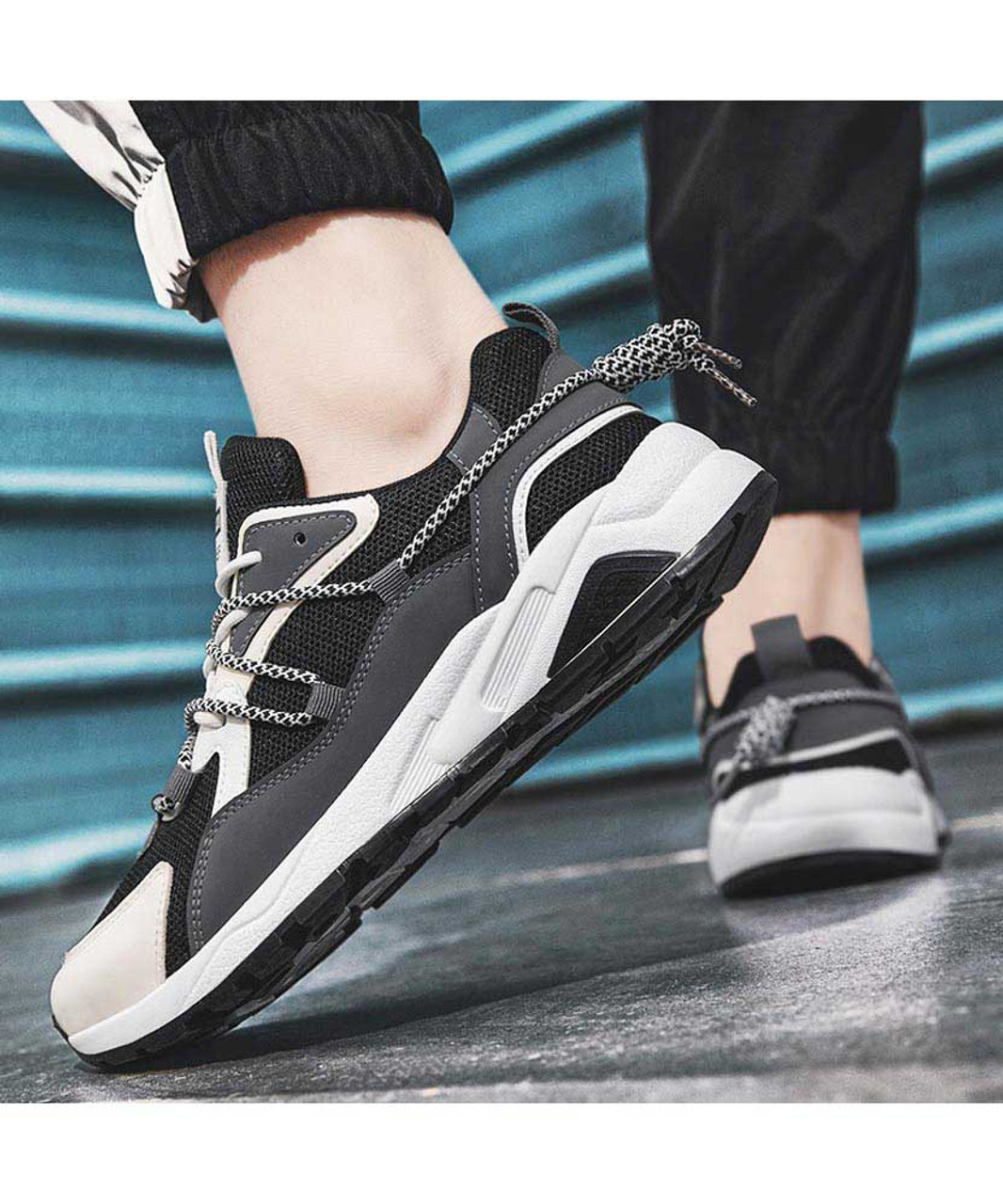 Black multi color shoe sneaker lace front and rear | Womens sneakers ...