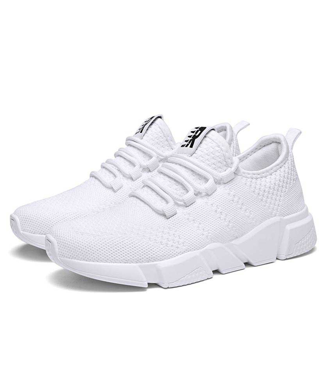 White flyknit R label pattern shoe sneaker | Womens sneakers shoes ...