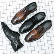 Men's derby brogue dress shoes new arrivals on sale 2025 February