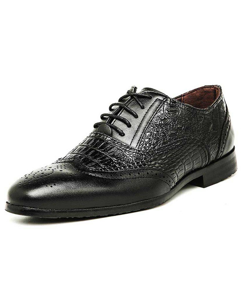 Black slip on dress shoe with side drawstring lace | Mens dress 