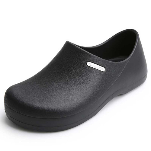 Unisex black unisex plain waterproof slip on shoe 01