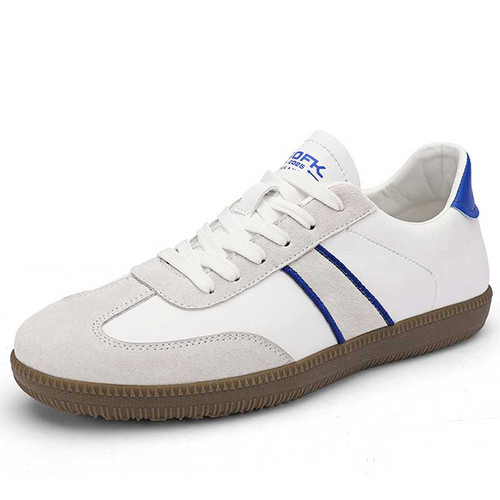 Men's white stripe label print casual shoe sneaker 01