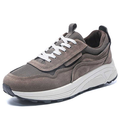 Men's khaki casual splicing accents shoe sneaker 01