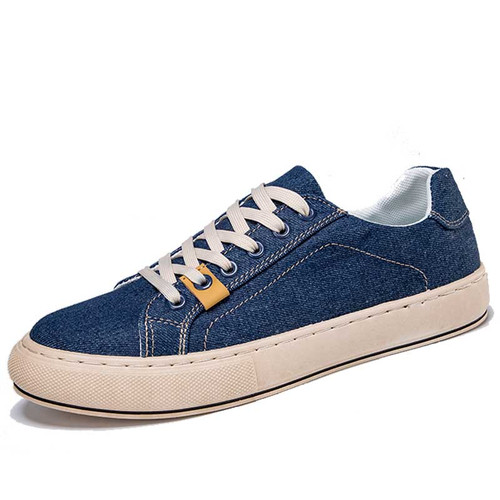 Men's blue denim canvas casual shoe sneaker 01