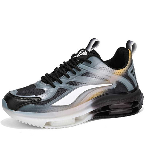 Men's black stripe coloris accents sport shoe sneaker 01