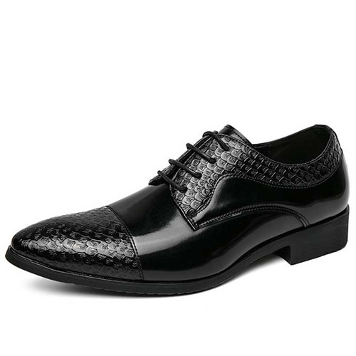 Black retro point toe derby dress shoe | Mens dress shoes online
