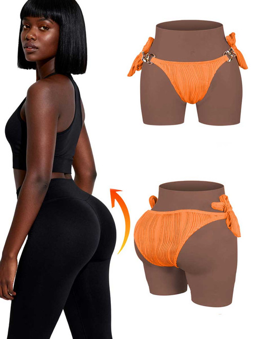 Silicone pants butt lift pads shape underwear 1.4 cm / 0.55 inch buttocks enhancers open crotch for women, crossdresser, transgender, drag queen 01