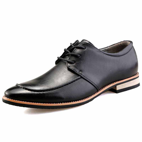 Black pleated lace up dress shoe | Mens dress shoes online 1364MS