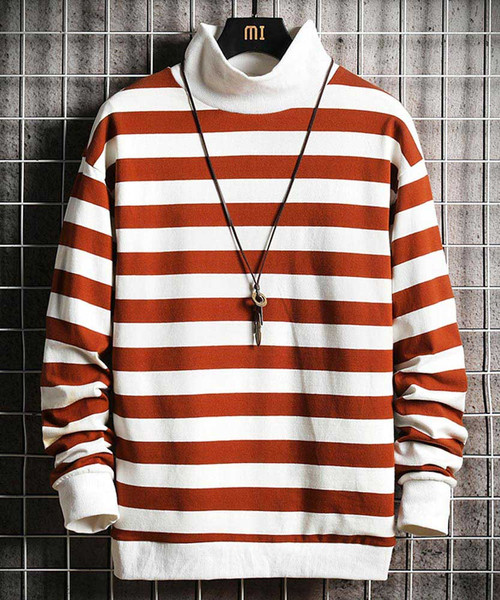 red sweater white stripe