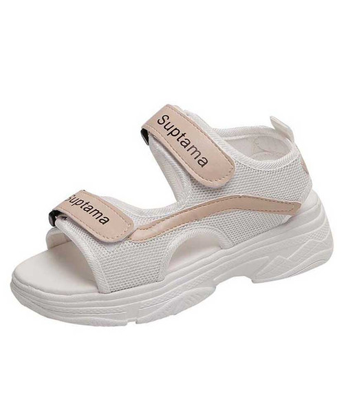 White double magic button shoe sandal 01