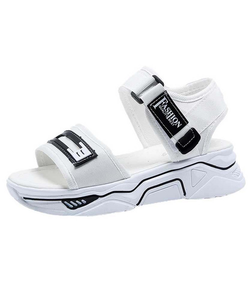 white canvas velcro shoes