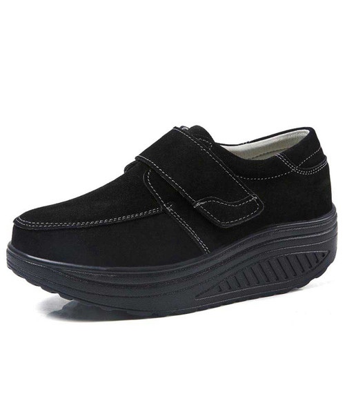 womens leather velcro shoes