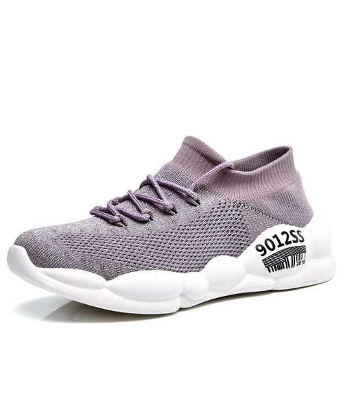 Purple flyknit texture pattern shoe sneaker in plain 01