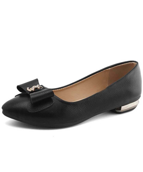Black YS ornament silp on shoe sandal 01