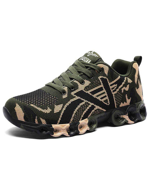 Women's camouflage flyknit V pattern casual shoe sneaker 01