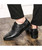 Men's black retro brogue croc pattern oxford dress shoe 05