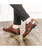 Men's brown retro brogue croc pattern oxford dress shoe 04