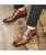 Men's brown retro brogue croc pattern oxford dress shoe 06
