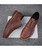 Men's brown brogue oxford dress shoe round toe 10