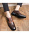 Men's brown brogue croc skin pattern oxford dress shoe 04