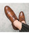 Men's brown splicing style derby dress shoe 03