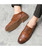 Men's brown splicing style derby dress shoe 04