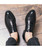 Men's black derby dress shoe in plain 05
