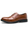 Men's brown derby dress shoe in plain 12