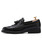 Men's black croc skin pattern tassel slip on dress shoe 16