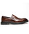 Men's brown retro brogue slip on dress shoe 12