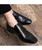 Men's black cap double monk strap slip on dress shoe 03