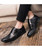 Men's black cap double monk strap slip on dress shoe 06