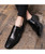 Men's black cap double monk strap slip on dress shoe 07
