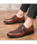 Men's brown suede monk strap slip on dress shoe 02