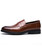 Men's brown retro penny slip on dress shoe 11