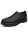 Men's black stripe detail slip on dress shoe 01