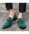 Men's green twist strap on top slip on dress shoe 04