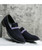 Men's navy twist strap on top slip on dress shoe 10