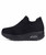 Women's black flyknit stripe texture slip on rocker bottom sneaker 10