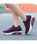 Women's purple flyknit stripe texture slip on rocker bottom sneaker 03