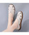 Women's beige hollow cut slip on shoe sandal 04