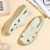 Women's beige hollow cut slip on shoe sandal 09
